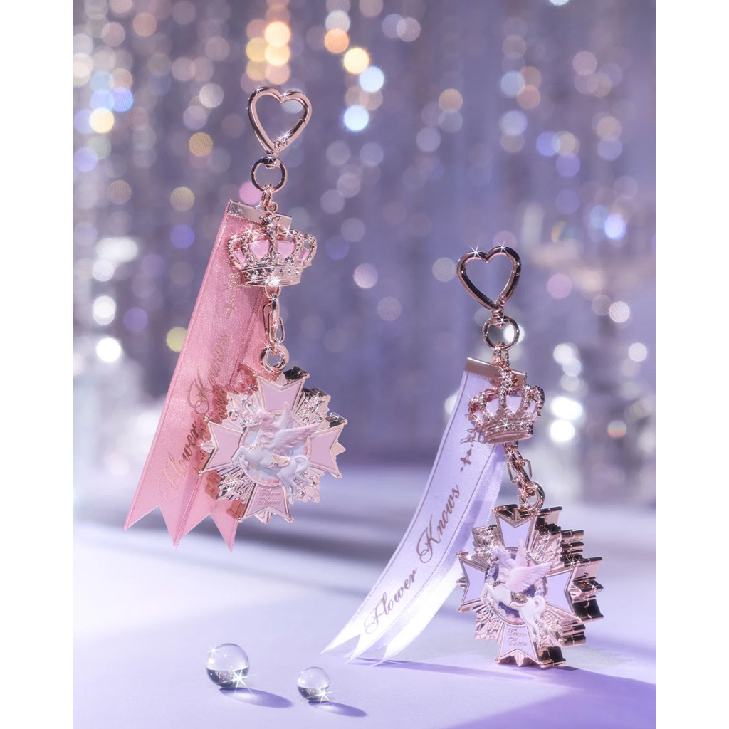 (Fast PO) Flower Knows Knight Unicorn Series Mini Eyeshadow Palette & Charm