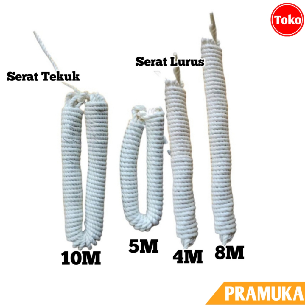 Tali Pramuka Serat Tekuk & Serat Lurus / Tali Serat Pramuka / Tali Pancang Pramuka / Tali Tenda Pram