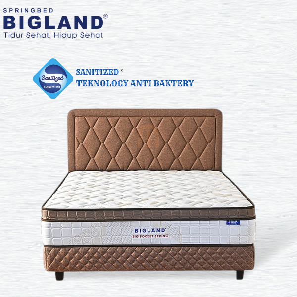 Spring Bed Full Set BIGLAND DELUXE Pocket Spring and Plustop Matras , DIVAN ORIGINAL BY BIGLAND