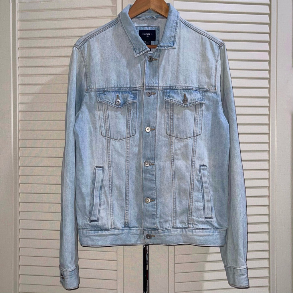 Forever 21 Men - Denim Jacket (Type 3) - Feded Blue - Size S fit M