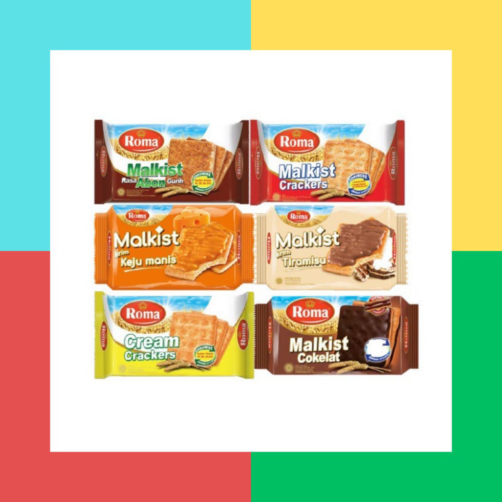 Roma Malkist Snack Biskuit Crackers Original dan Aneka Varian