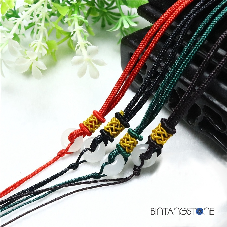 Kalung Tali Giok Manik Donut Donat Untuk Giok Estetik Necklace Cord for Jade Stone Orgonite Adjustab