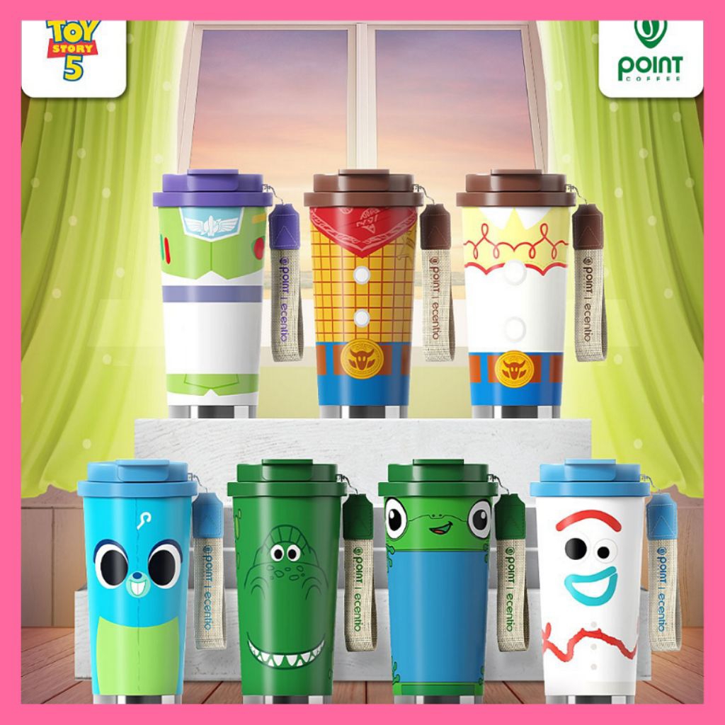 READY STOK point coffee toy story one piece cup Tumbler gelas mug netflix botol minum
