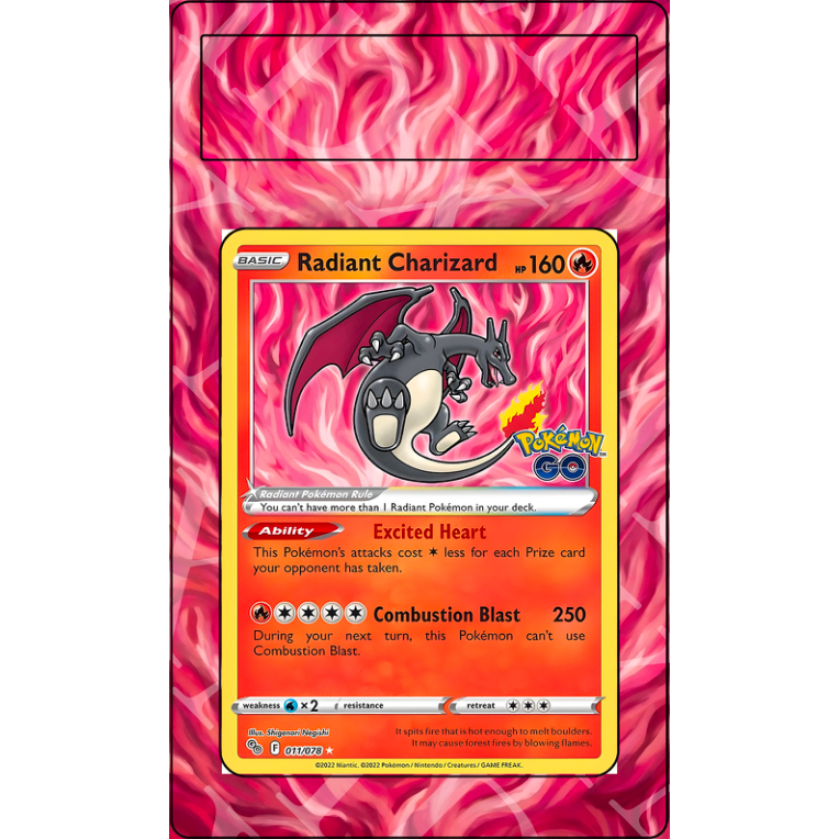 Radiant Charizard #11 Pokemon Go (Custom Extended Art)