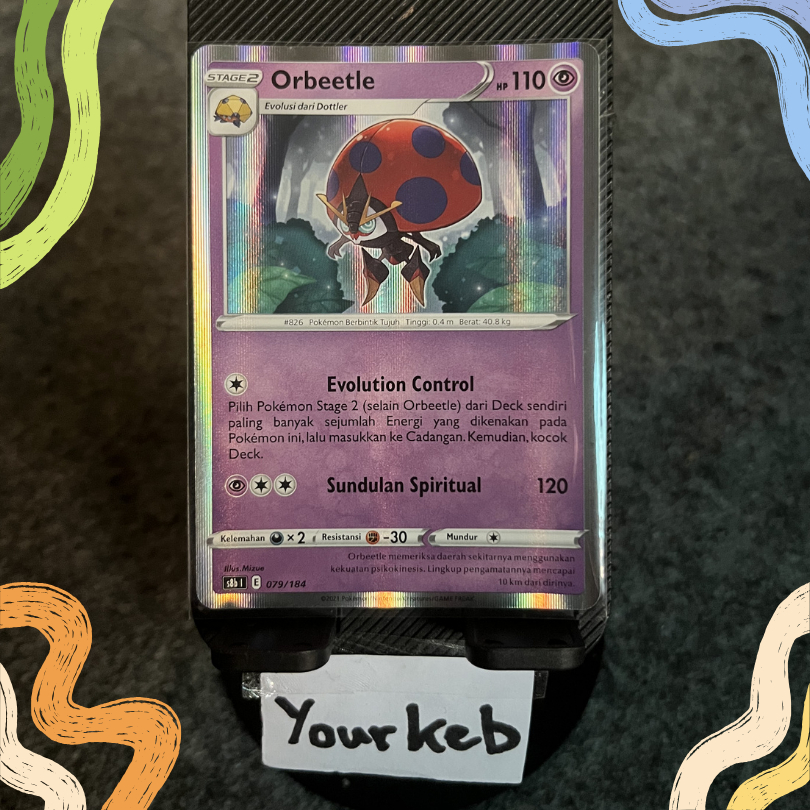Orbeetle Holo #79 Pokemon Indonesia VMAX Klimaks
