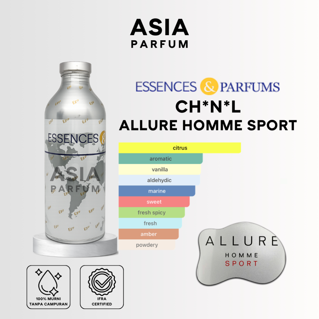 ESSENCES & PARFUMS ATTILA S 64664 - BIBIT PARFUM ALLURE HOMME SPORT - SEGEL & REPACK 100G