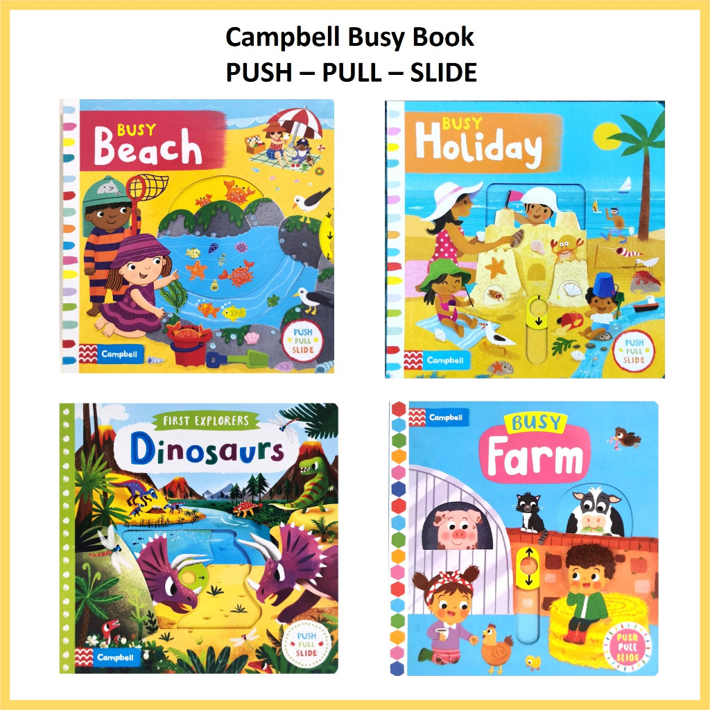 [LittleBig] Campbell Busy Book Push Pull Slide / Campbell Hard Cover / Buku Campbell Anak