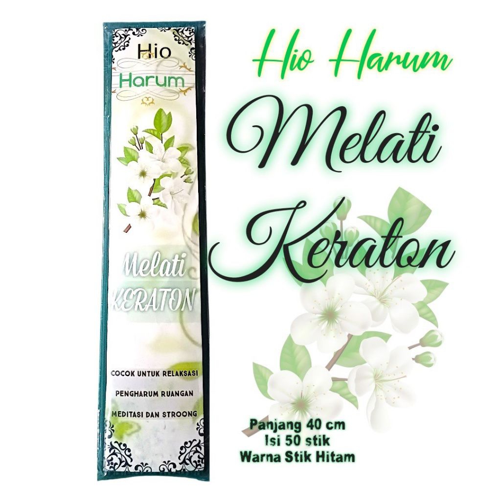 Dupa Melati Keraton Panjang 40 cm Aroma Khas Melati Semerbak Harum