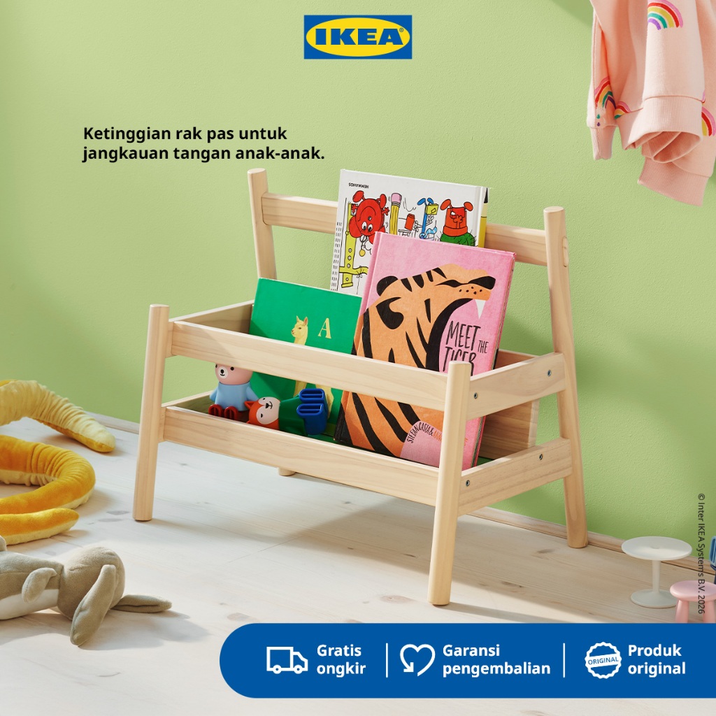 IKEA FLISAT Rak Display Buku Bahan Kayu