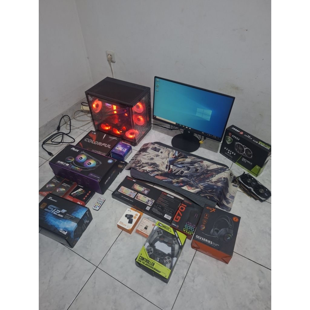 TERMURAH BARU Bs Kredit Pc Gaming Pc Editing Pc Rakitan Pc Fullset Pc Streaming live core i5 gen 10 