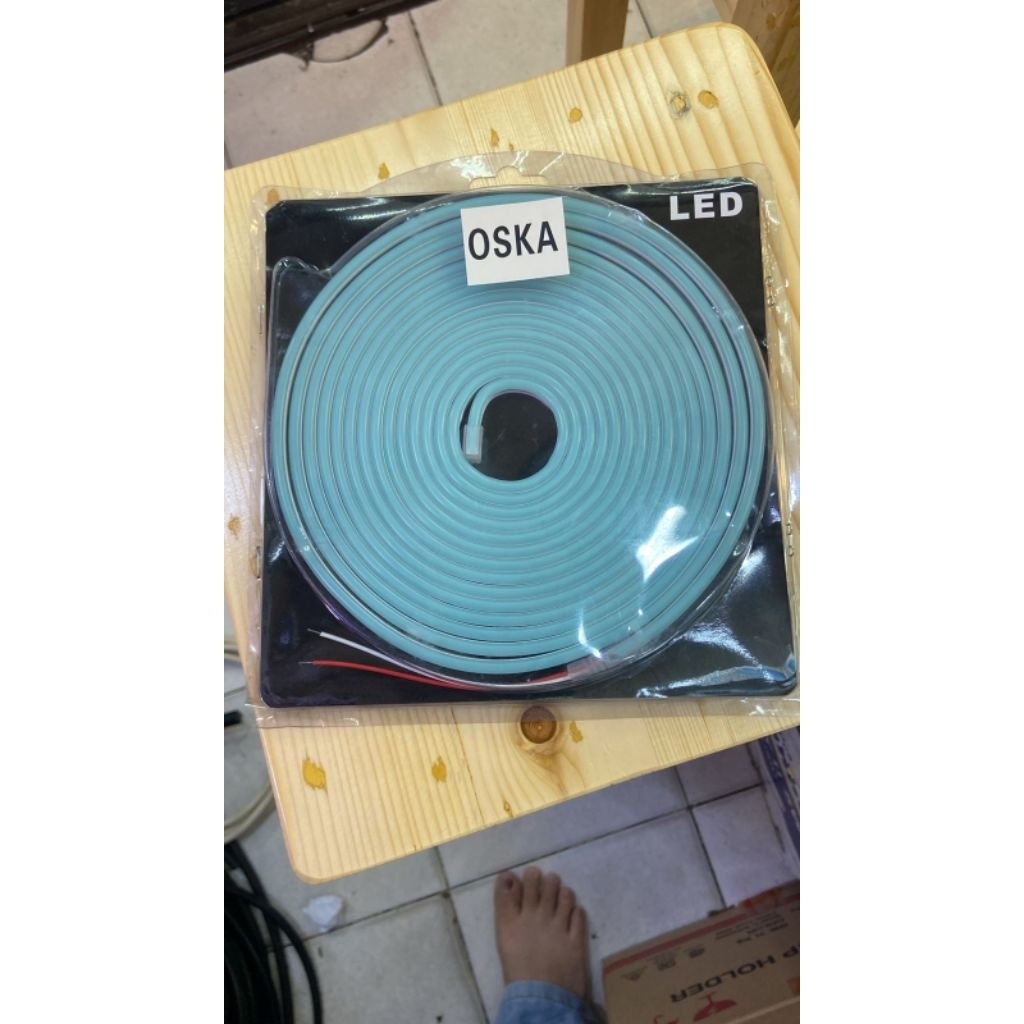 LED Neon flex 12 Volt Oska Ice Blue / Lampu LED Neonflex Warna Ice Blue Original OSKA