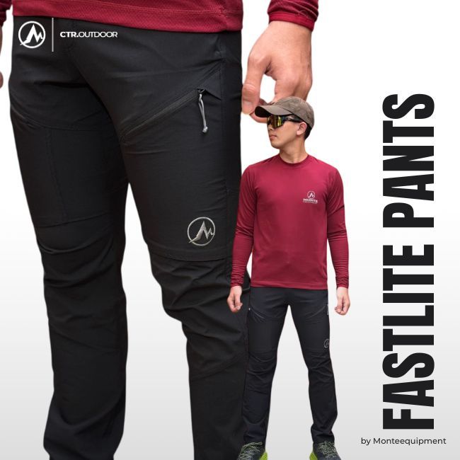 MONTE EQUIPMENT FASTLITE PANTS - CELANA GUNUNG CELANA PANJANG OUTDOOR - CELANA HIKING PRIA WANITA - 