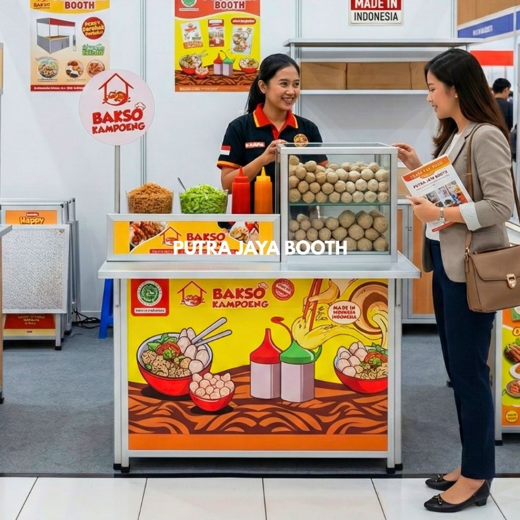 Booth Portable pentol | Etalase Kotak | Gambar