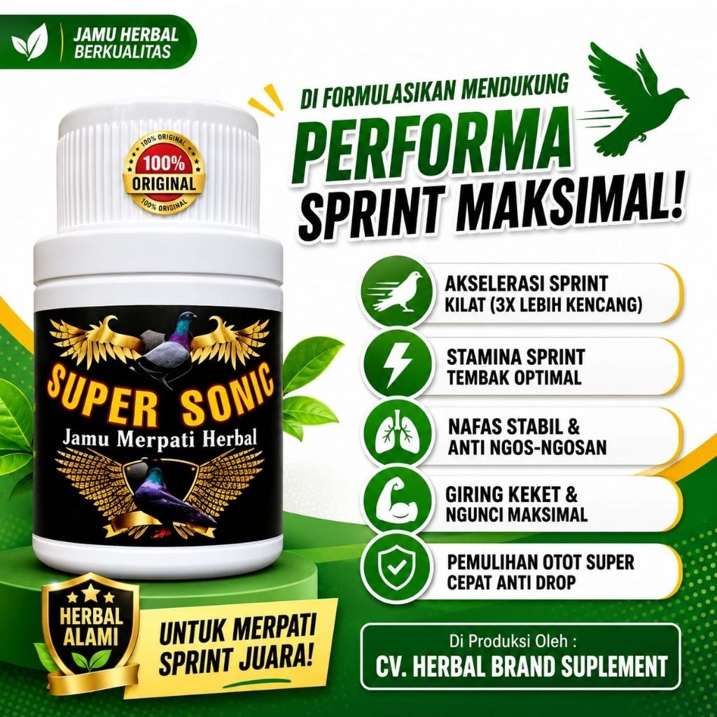 PIL SUPER SONIC isi 100 Butir / jamu MERPATI Balap sprint doping merpati balap doping merpati kolong