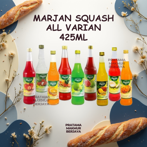 MARJAN SQUASH SYRUP VARIAN RASA BOTOL 425ML /SIRUP MARJAN ANEKA RASA 425ML