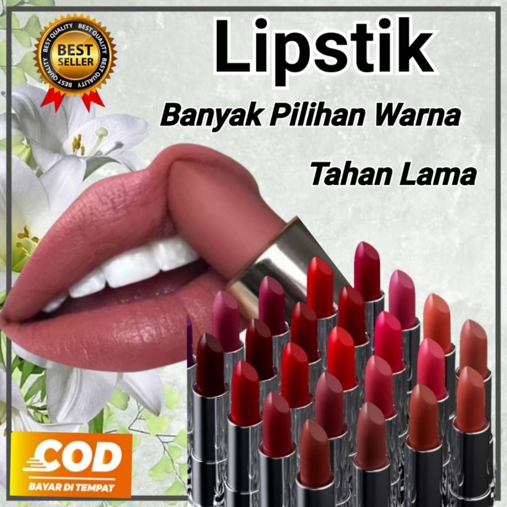 Lipstik Tahan Lama Lipstick Waterprof Murah Awet Glosy Tahan Air Warna Merah Maron Bata Pink Ping Pi