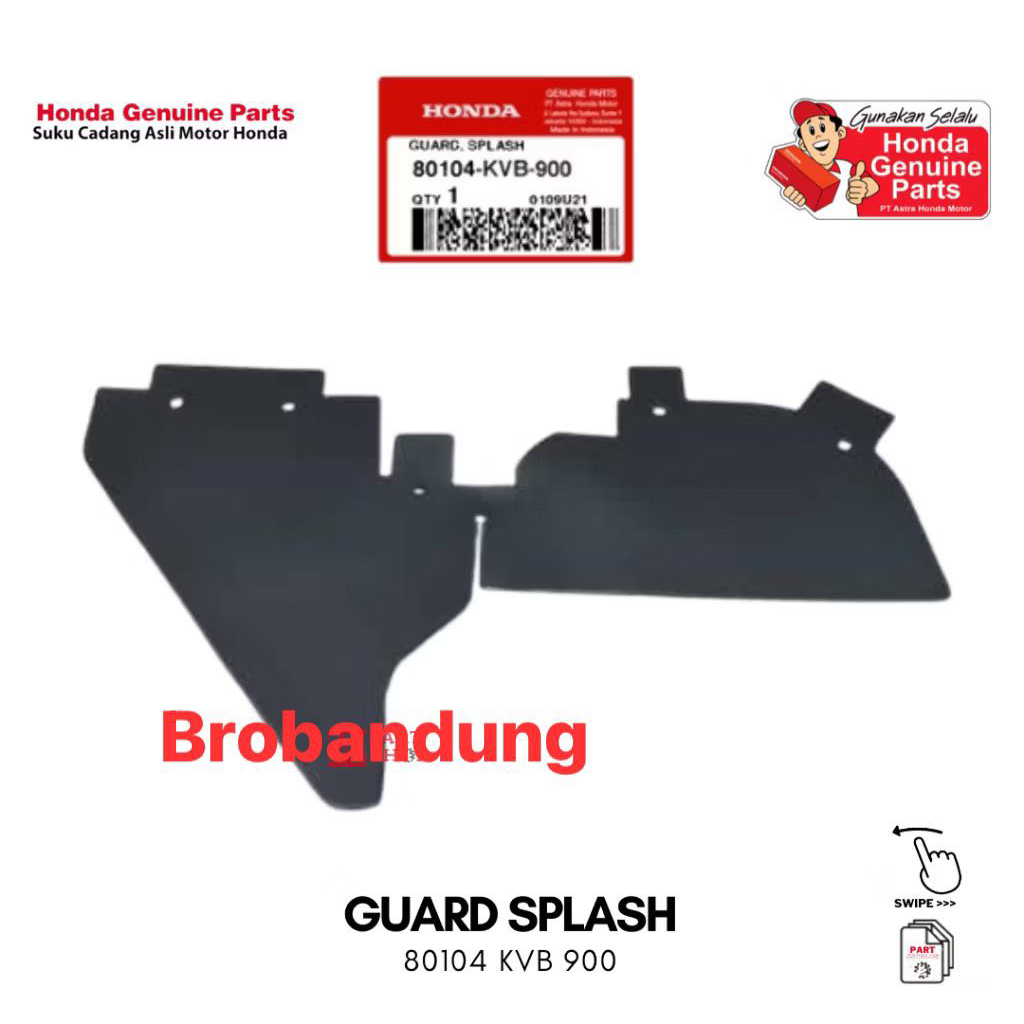 Tahanan Lumpur Bagian Kiri (Guard Splash) - Vario 110 CW Karburator / 80104-KVB-900