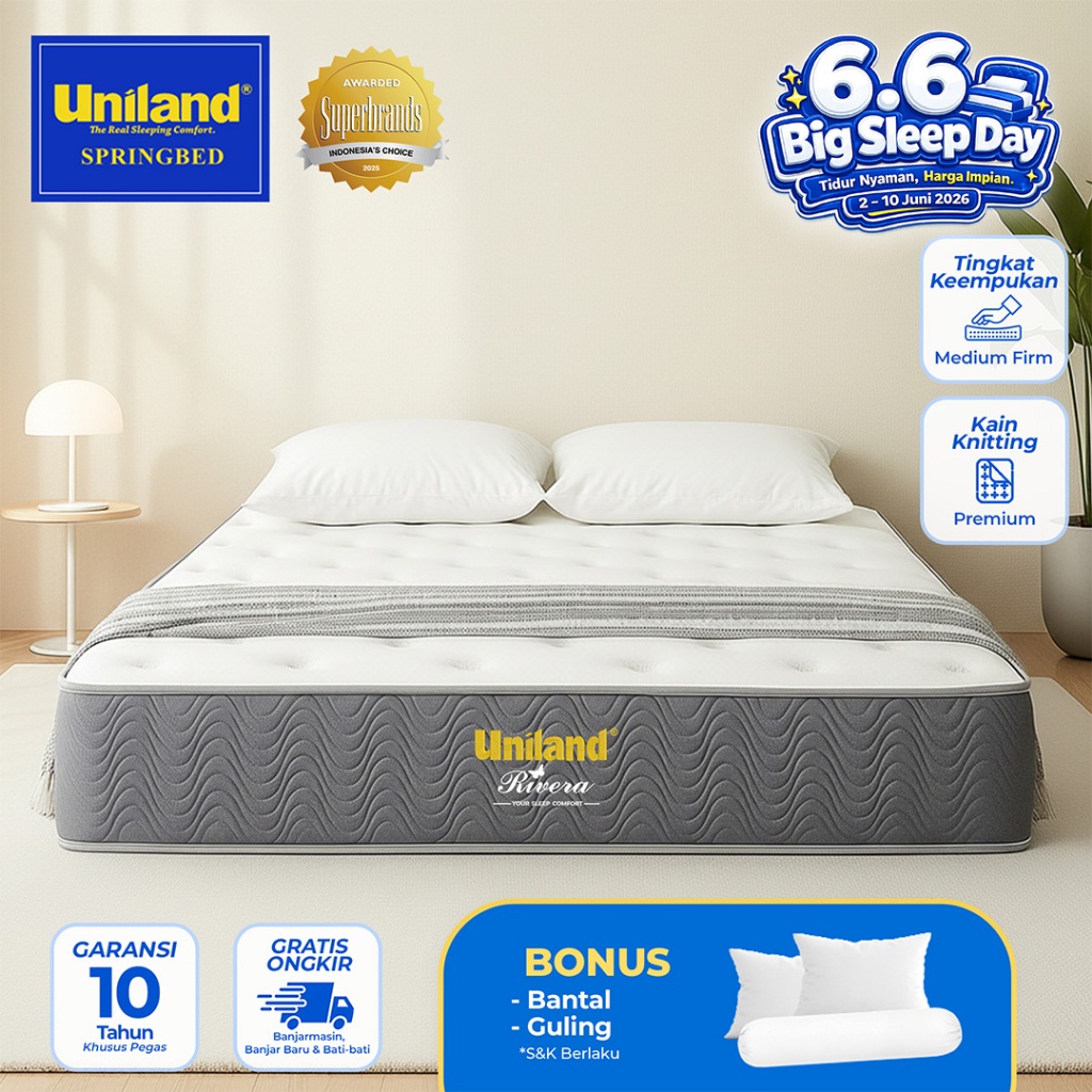 Uniland Springbed Rivera Brilliant Firmtop -  Hanya Kasur