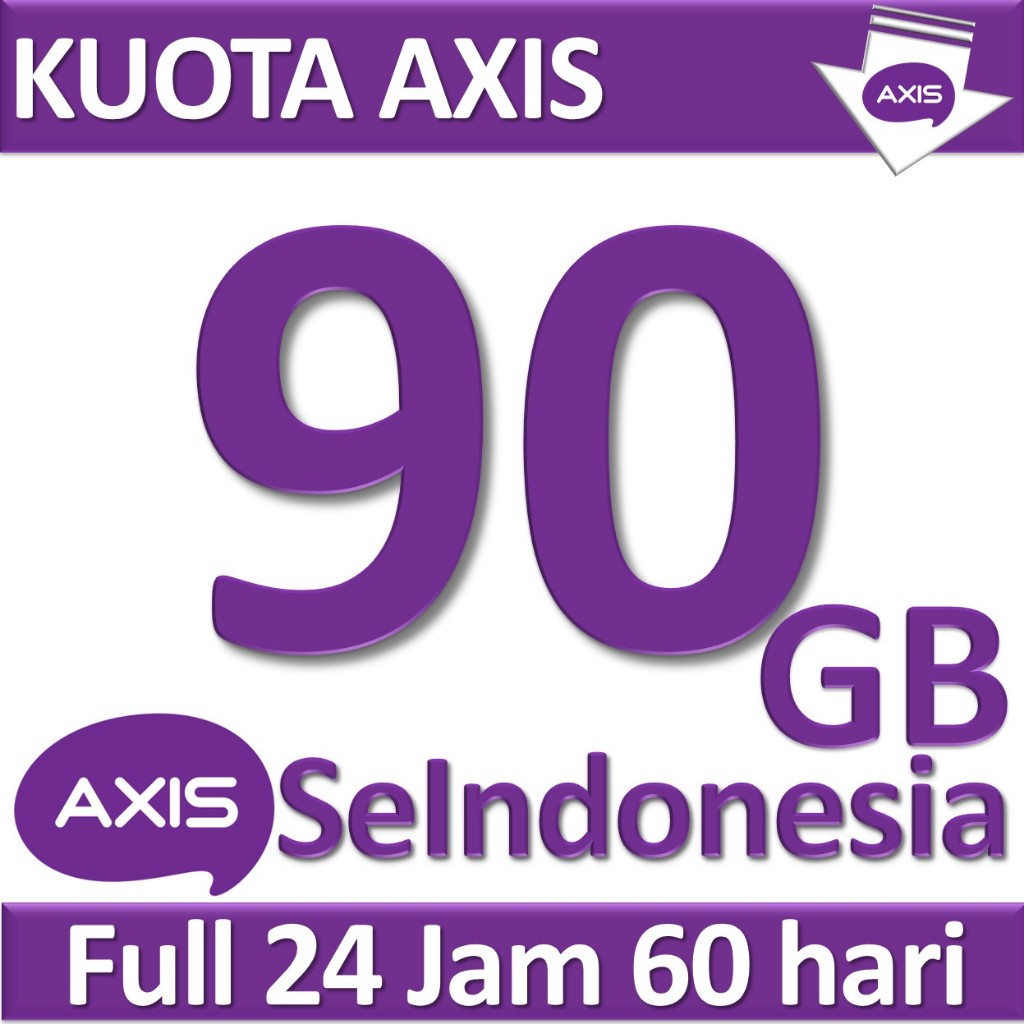 Paket Internet AXIS Unlimited 90GB 60 Hari Full 24 Jam All Jaringan