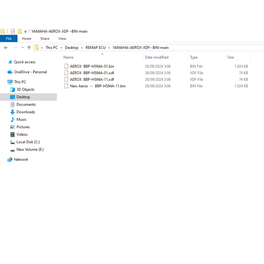 FILE BIN XDF AEROX NEW 155 FILE REMAP ECU