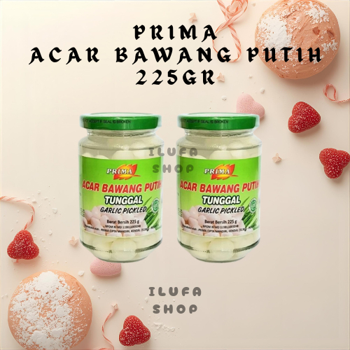 PRIMA - ACAR BAWANG PUTIH TUNGGAL 225GR / GARLIC PICKLED