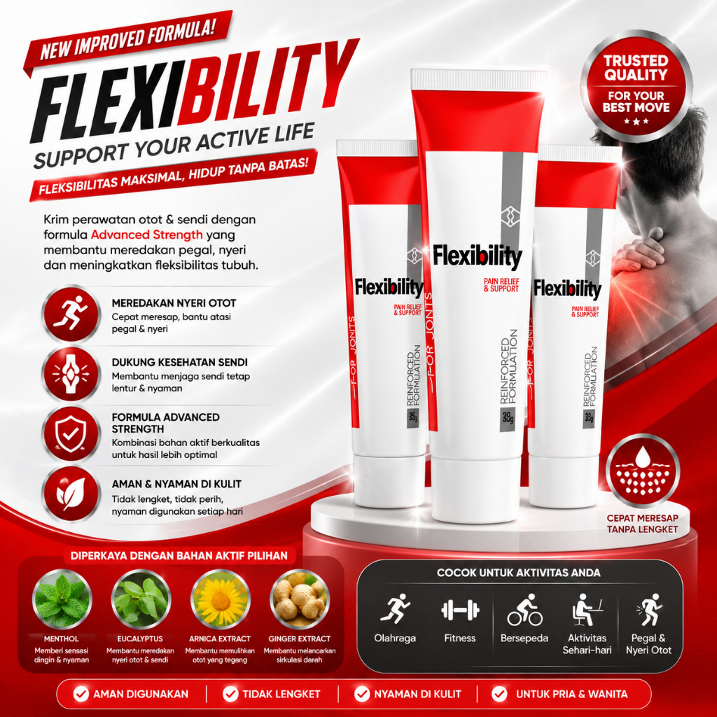 [ TERBARU ]FLEXIBILITY OBAT SENDI CREAM ATASI NYERI SENDI ORIGINAL ASLI TERBAIK