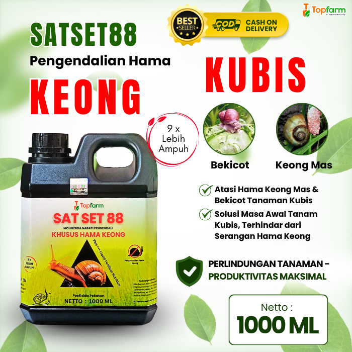 Pestisida Hama Keong Tanaman Kubis /  Obat Hama Keong Bekicot Kubis / Pestisida Topfarm / Obat Hama 