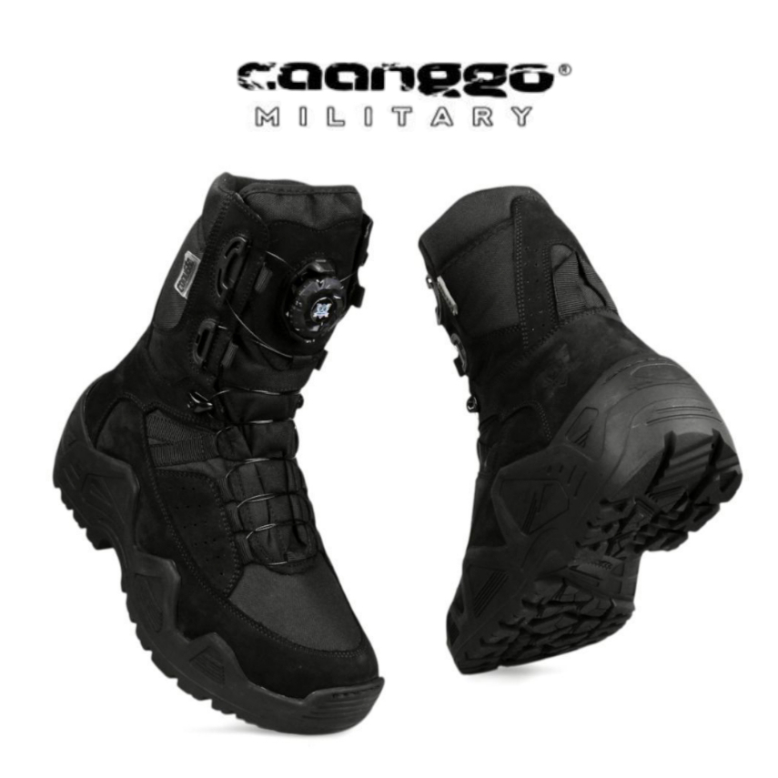 Caanggo - Sepatu PDL Zohare Force Tali Putar Bahan Kulit Tinggi 8 Inc Terbaru