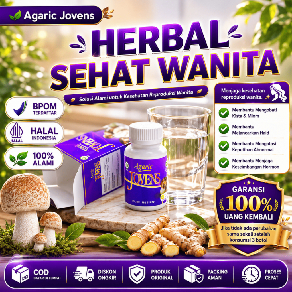 AGARIC JOVENS - Herbal untuk Kista, Miom, Benjolan Abnormal, Keputihan, Melancarkan Haid