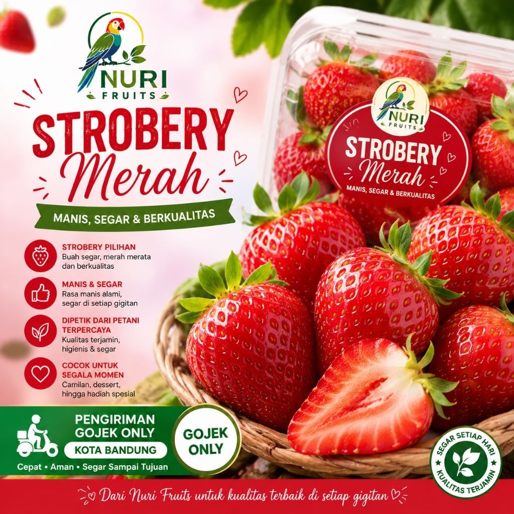 buah stroberi|buah stroberi bandung|buah strobery|buah segar|buah segar bandung|nuri fruits