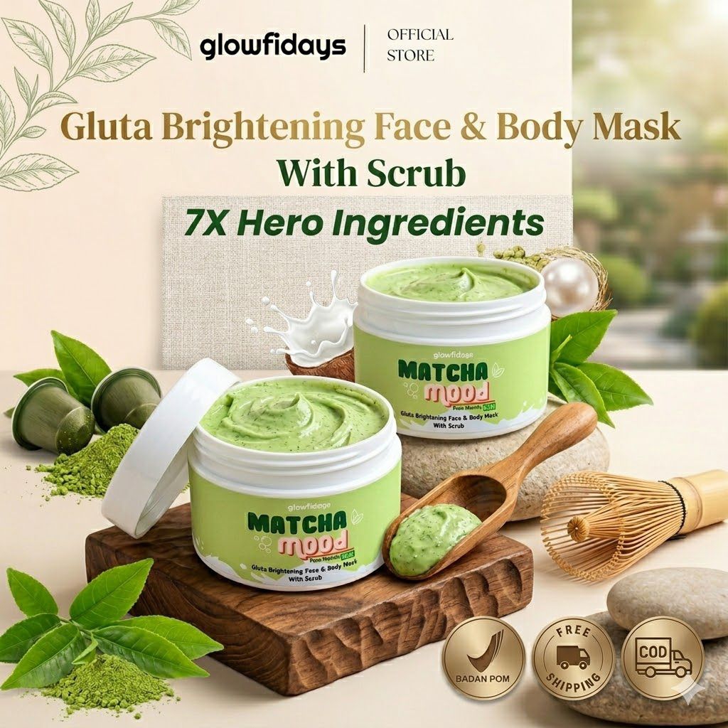 Body Scrub Matcha Gluta 7X Hero Ingredients