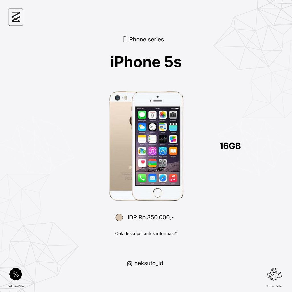 [PRE-OWNED] IPHONE 5S - 16GB SECOND (BYPASS)