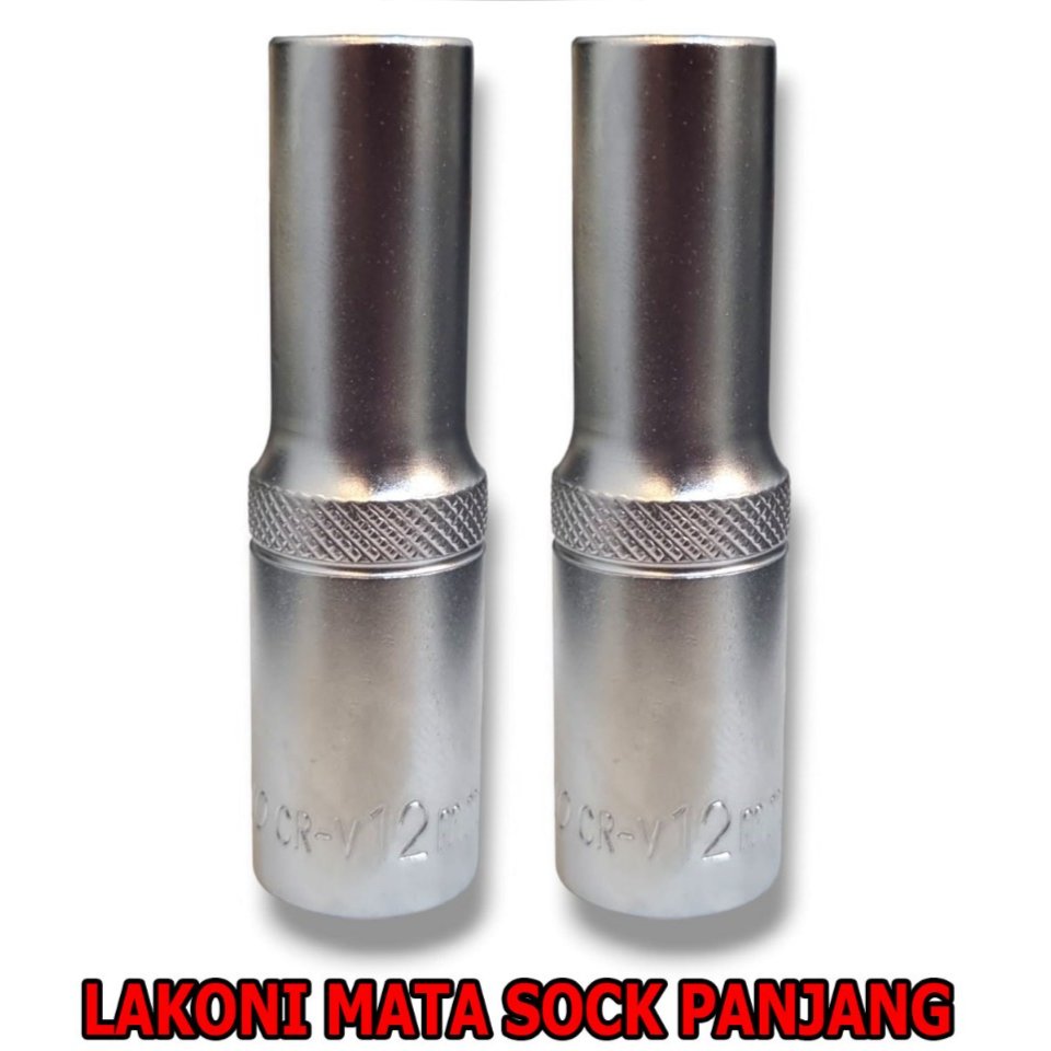 Mata Sock Panjang 1/2" 6 PT 12MM Lakoni