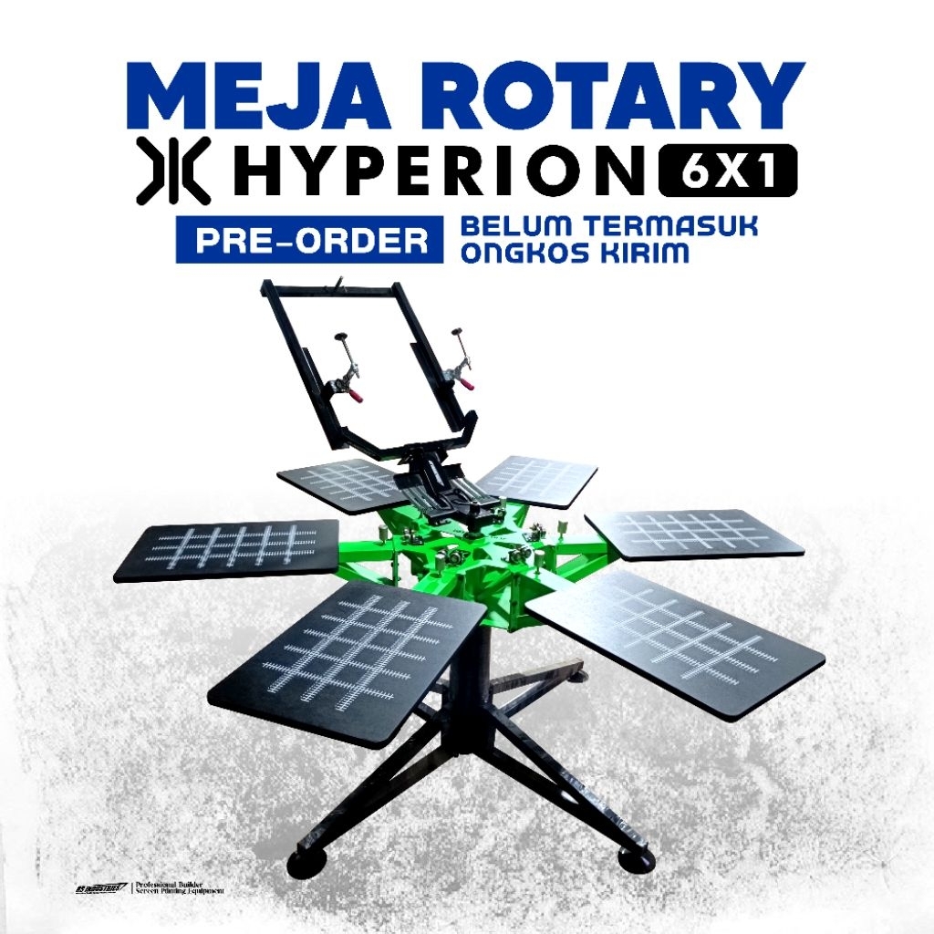 meja sablon rotary Hyperion 6x1