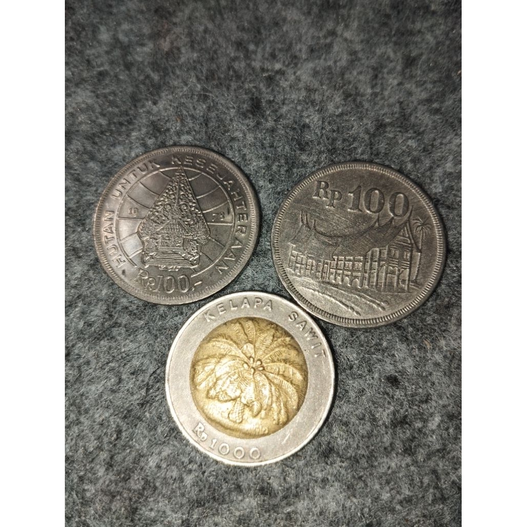 paket murah 3 uang koin kuno asli