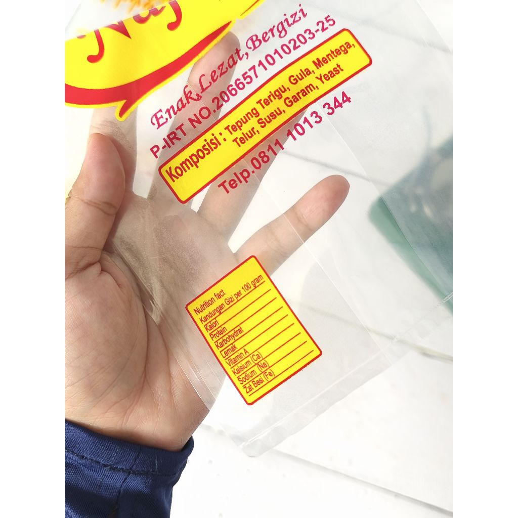 Custom Plastik Sablon, Sablon Plastik, Plastik Tempe, Tahu, Snack