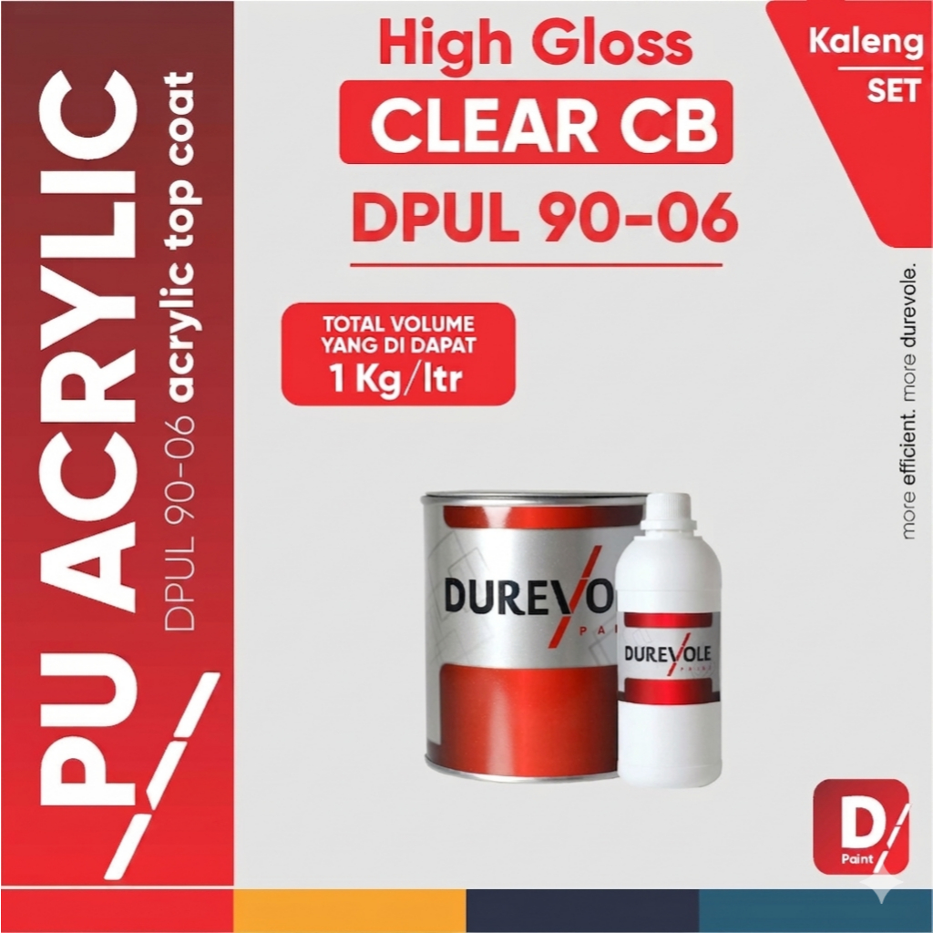 CAT KAYU - DPUL 90-06 COCOA BROWN - DUREVOLE PU ACRYLIC TOPCOAT COCOA BROWN (1KG SET)