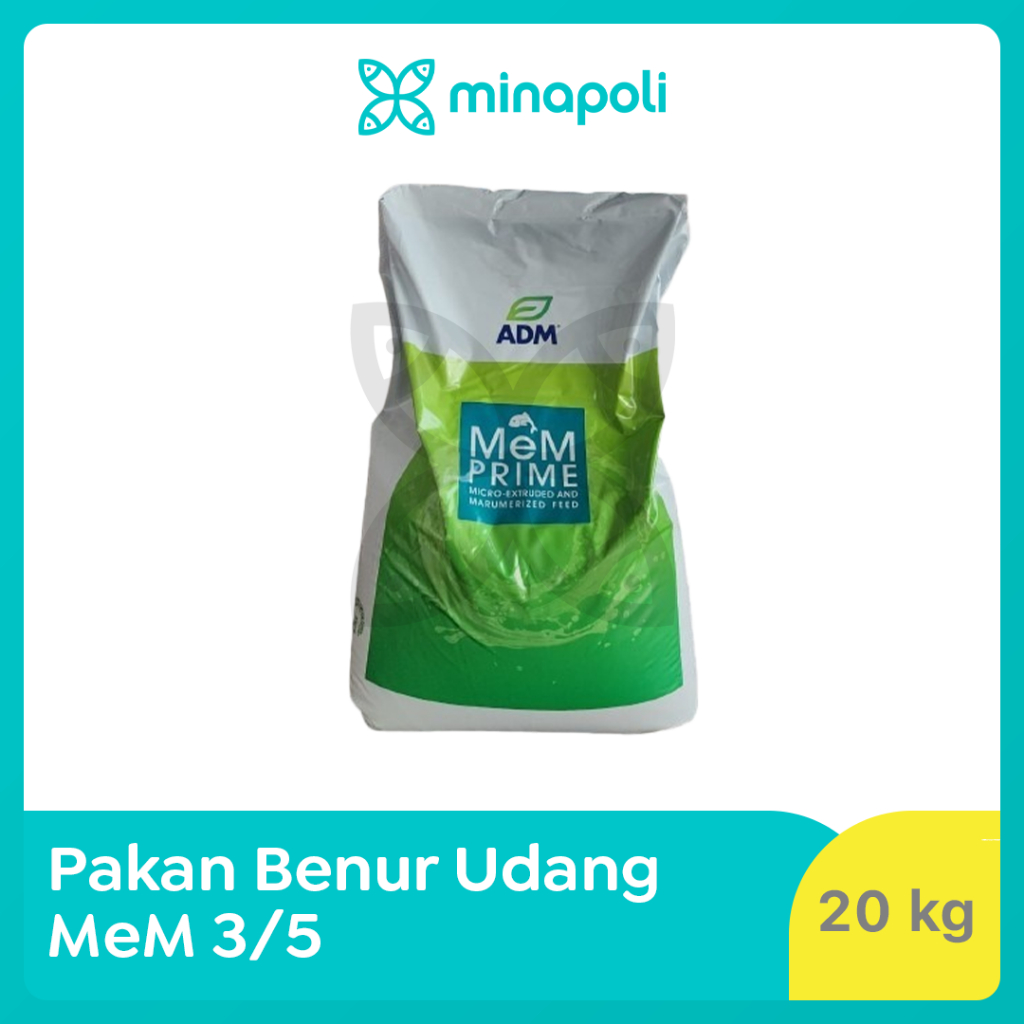 Mem Prime  300 - 500 mikron  Pakan Ikan Dan Udang  kemasan 20 kg  PAKET RESELLER HEMAT  ( 2 SAK )