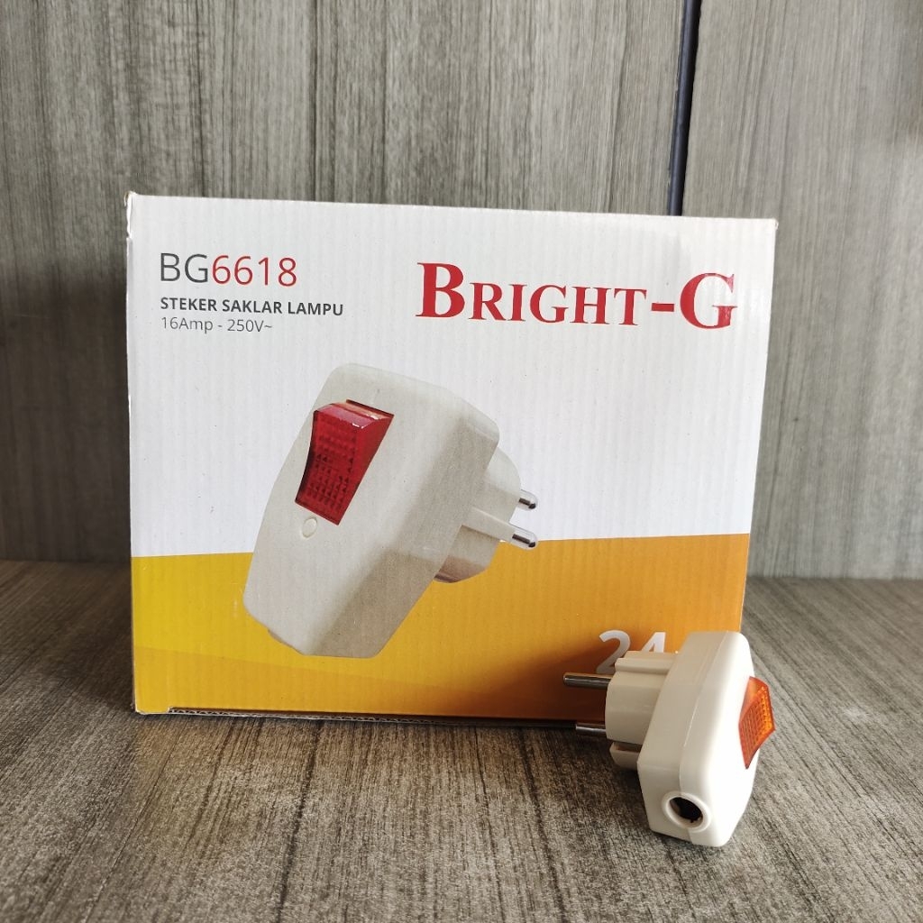 STEKER SAKLAR + LAMPU BRIGHT G 6618
