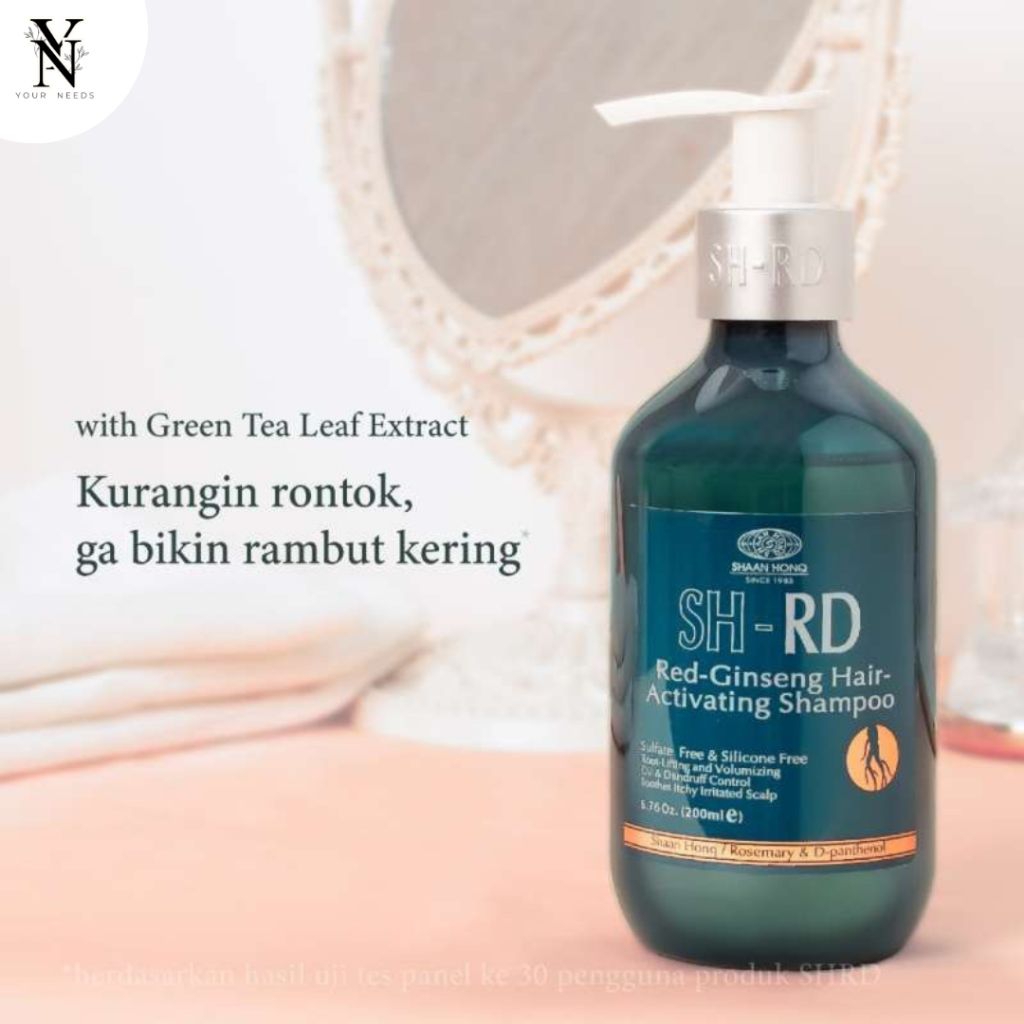 SHRD Red Ginseng Shampoo 200ml | Yourneeds_19 |Mengurangi Kerontokan, Menutrisi, Aman untuk Rambut C
