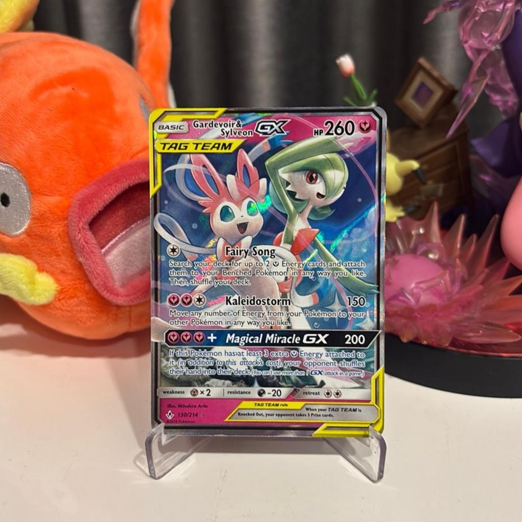 Gardevoir & Sylveon GX 130/214 Ultra Rare Unbroken Bonds English Pokemon Card TCG