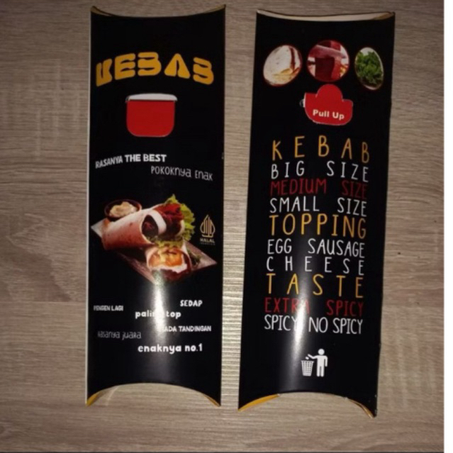 Bungkus kemasan kebab 50lembar