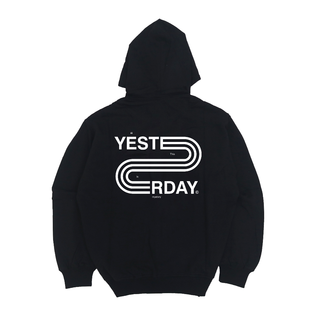 Yesterday – Jaket Hoodie Zipper Distro Pria Wanita Kece Tebal Sweater Premium Original Hitam Track