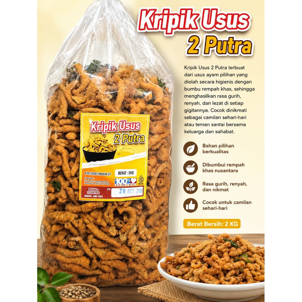 kripik usus 2 putra