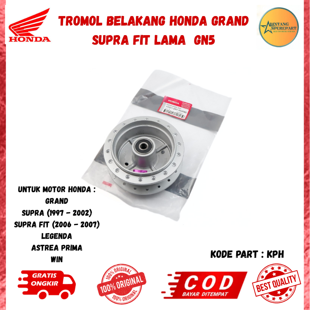 Tromol Belakang Honda Grand , Supra lama - Supra FIT lama - GN5
