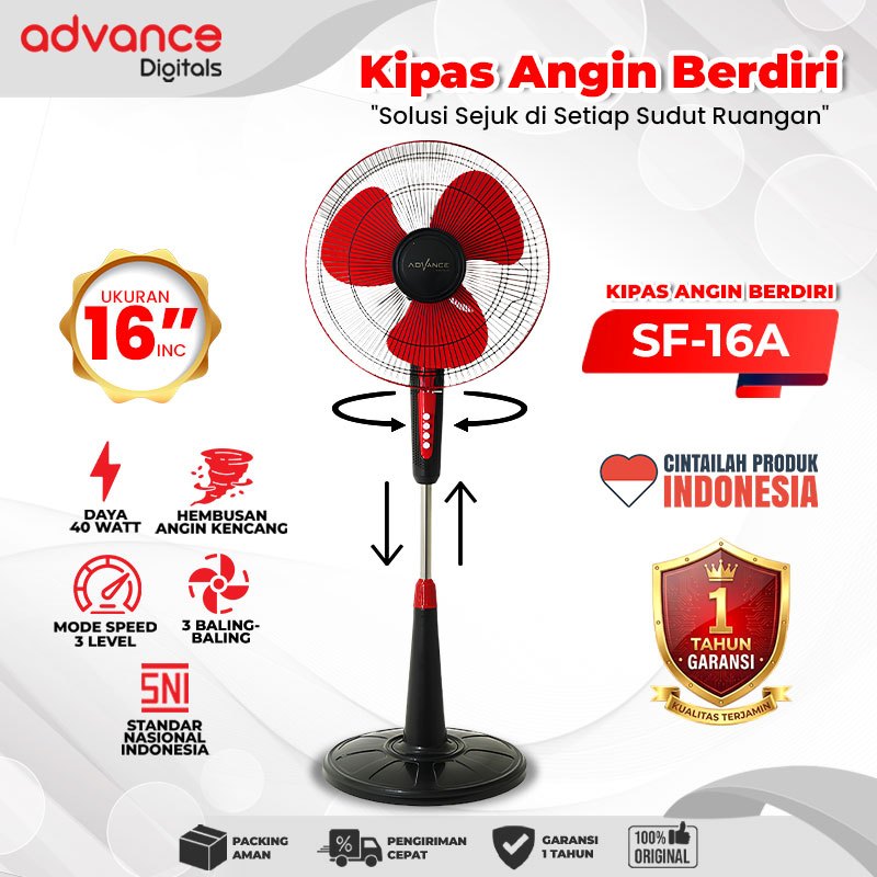 Votre Kipas Angin Standfan 16" SF-16A Advance Digitals garansi resmi 12 Bulan