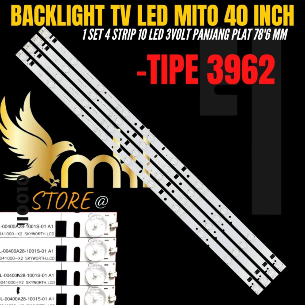 BACKLIGHT TV LED MITO 40 INCH 3962 BACKLIGHT TV MITO 40 INCH