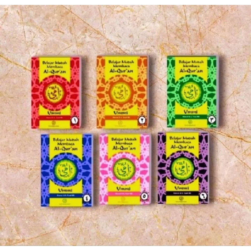 BUKU BELAJAR MEMBACA AL QURAN METODE UMMI JILID 1 - 6 / IQRO METODE UMMI JILID 1 - 6