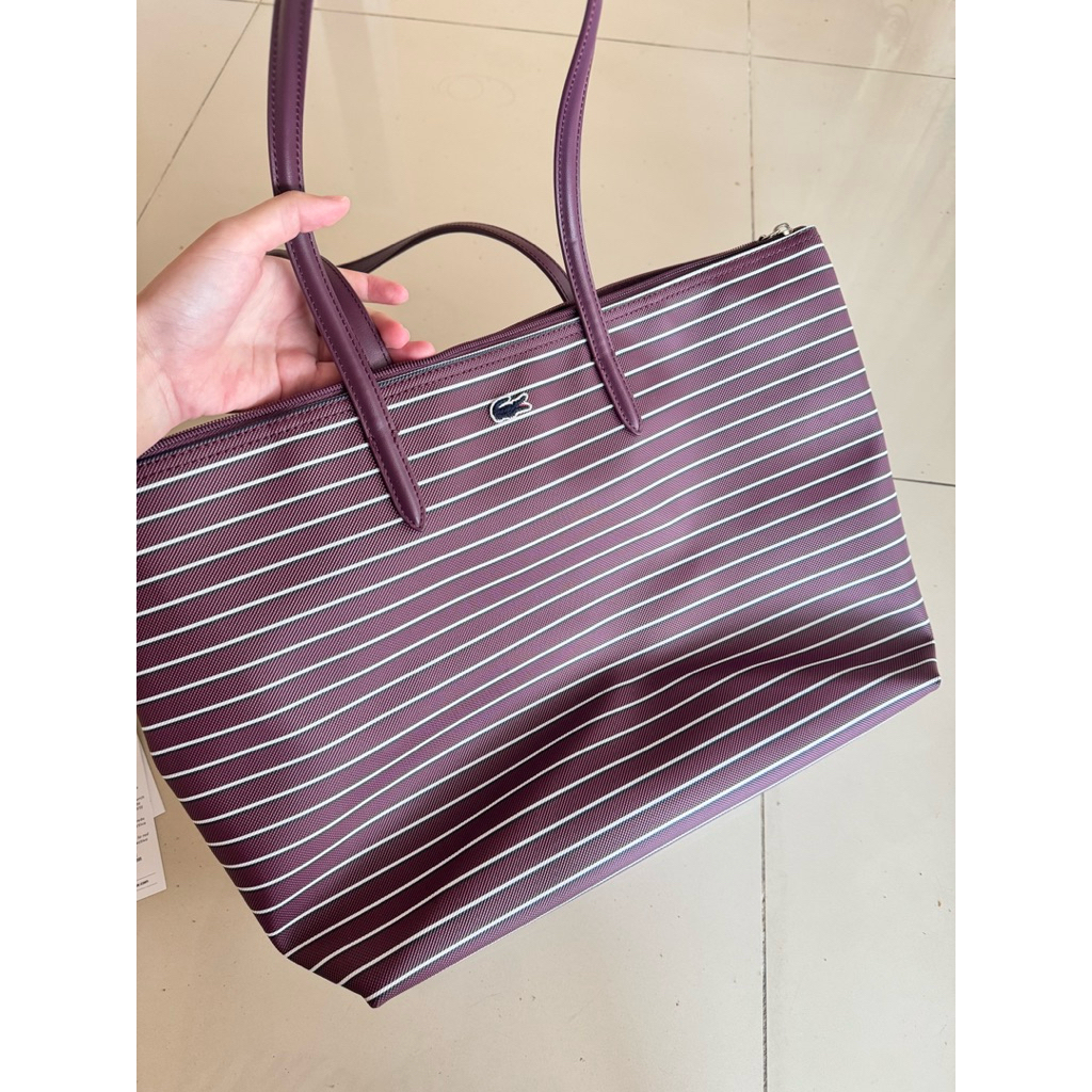 [PRELOVED] Lacoste - Tas Tote Burgundy Large