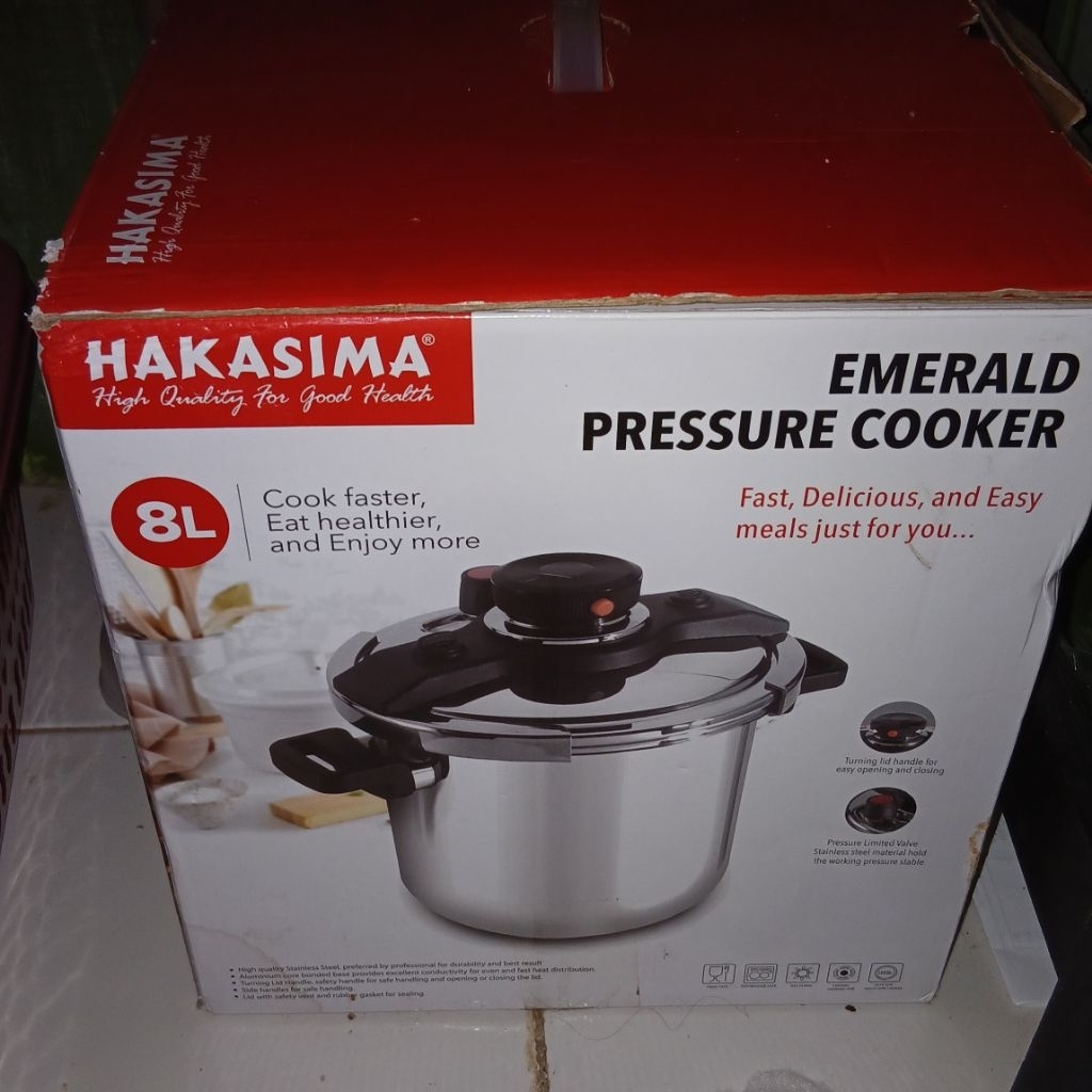 Panci Presto Hakasima 8 Liter - Tahan Karat, Hemat Energi, Memasak Cepat